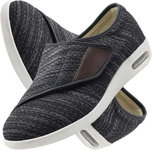 Men's Hands-Free Slip On Shoes Comfortable Tennis Sneakers with 3 Pairs Insoles Replacement for Elderly Swollen Feet Lightweight Loafer Slip On Boat Wide Fit Trainers Men