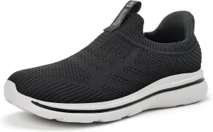 Men's Hands-Free Slip On Sneakers | Laceless Walking Shoes for Gym/Travel/Office