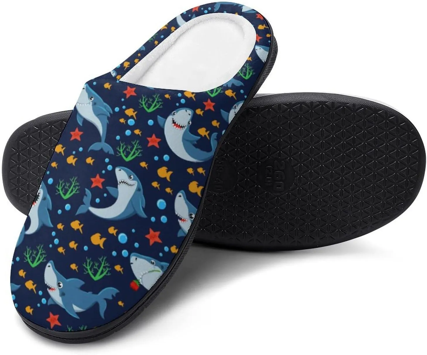 Mens House Slippers Women's Halloween Checkered Cotton Slippers Soft Clog Slippers Non-Slip Sole Indoor Outdoor Shoes