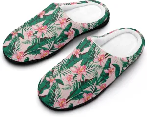 Mens House Slippers Women's Halloween Checkered Cotton Slippers Soft Clog Slippers Non-Slip Sole Indoor Outdoor Shoes