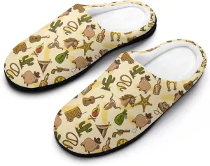Mens House Slippers Women's Halloween Cotton Slippers Closed Toe Soft Clog Slippers Non-Slip Warm Indoor Outdoor Shoes