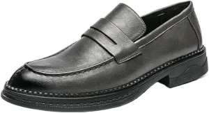 Mens Loafers Shoe Simple Slip On Vegan Leather Resistant Anti-Slip Comfortable