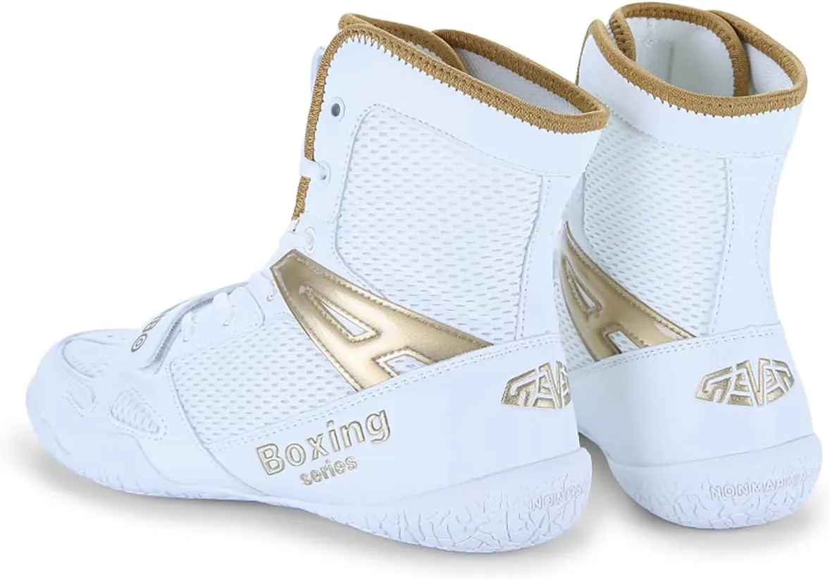 Men's Pro Boxing Shoes Breathable Wrestling Shoes Lightweight Training Shoe for Adult & Youth Men Women High Top Fitness Sneakers Non Slip Rubber Boots Deep Squat Combat Shoes