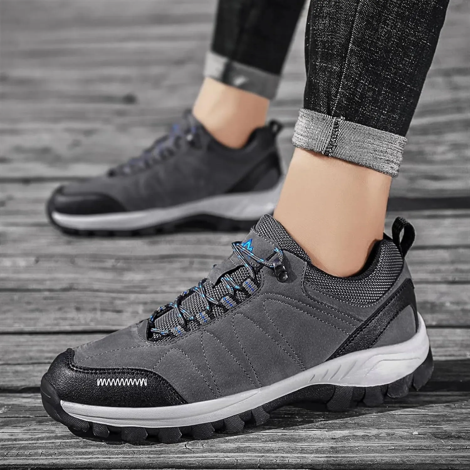 Mens Sneakers Leather Running Shoes Trainers Sneaker Casual Hiking Shoes