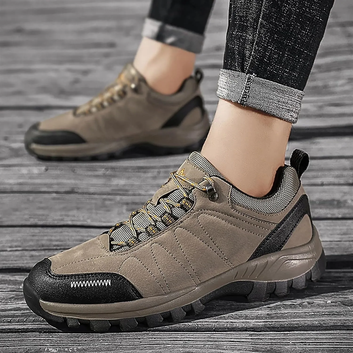 Mens Sneakers Leather Running Shoes Trainers Sneaker Casual Hiking Shoes
