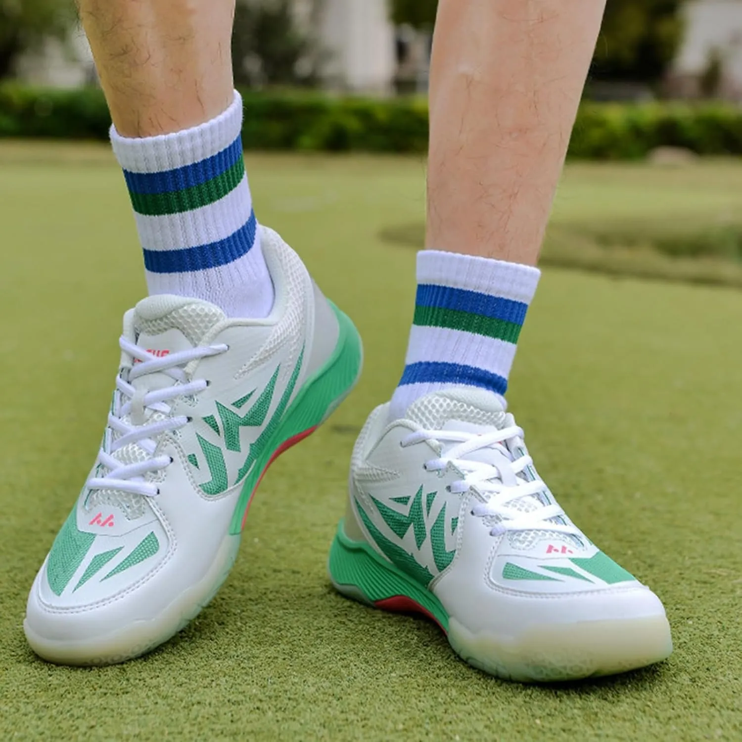 Men's Tennis Shoes Non-Slip Lightweight Squash Racket Sports Sneakers Comfort Indoor/Outdoor Court Training Shoe