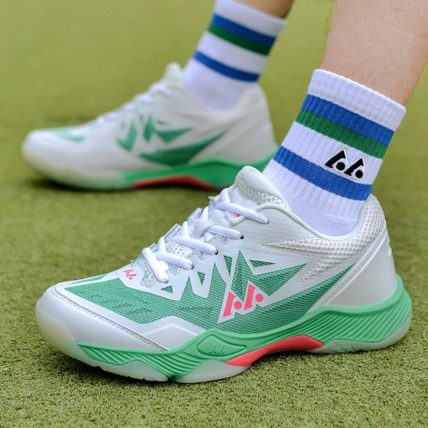 Men's Tennis Shoes Non-Slip Lightweight Squash Racket Sports Sneakers Comfort Indoor/Outdoor Court Training Shoe