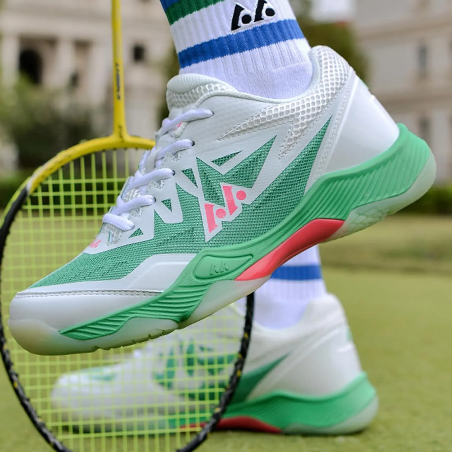 Men's Tennis Shoes Non-Slip Lightweight Squash Racket Sports Sneakers Comfort Indoor/Outdoor Court Training Shoe