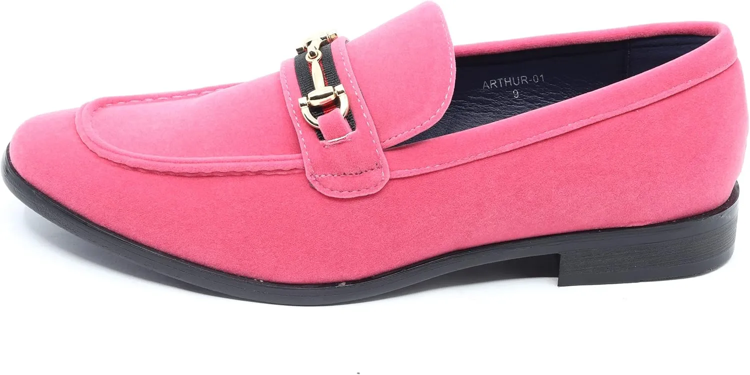 Men's Vintage Velvet Designer Classic Dress Tuxedo Loafers Slip On Shoes Arthur-01