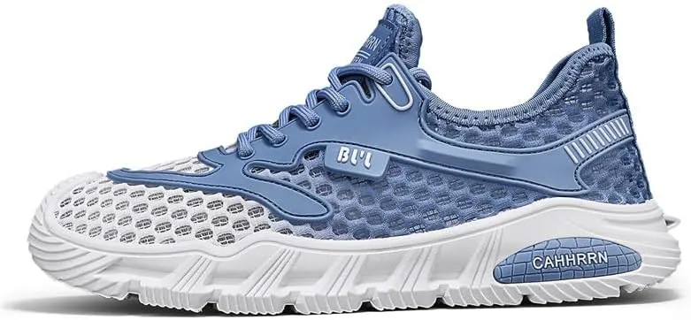 Men's Water Shoes: Quick Dry Swim Shoes for Men & Women, Non-Slip Barefoot Shoes for Beach, Hiking, Diving - Unisex Water Shoes with Nylon & Rubber