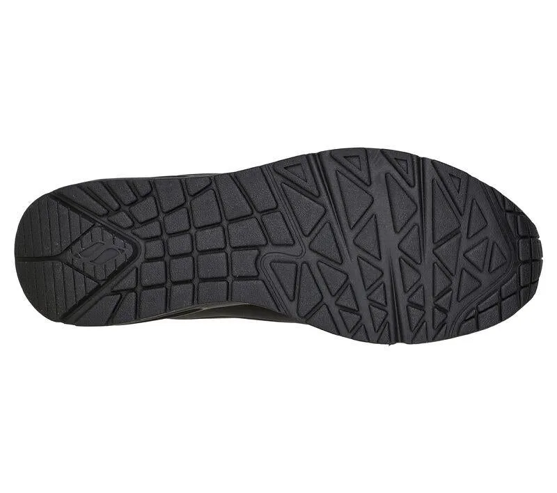 Men's Wide Fit Skechers 52458 Uno - Stand On Air Walking Trainers