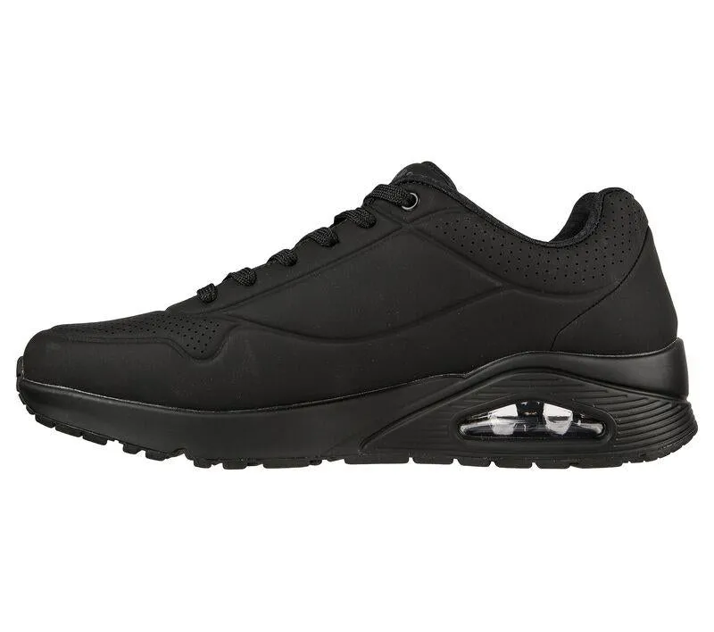 Men's Wide Fit Skechers 52458 Uno - Stand On Air Walking Trainers