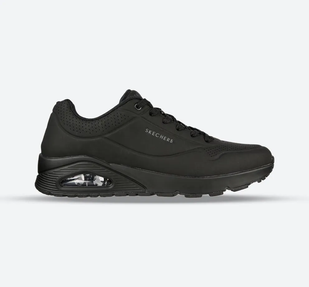 Men's Wide Fit Skechers 52458 Uno - Stand On Air Walking Trainers
