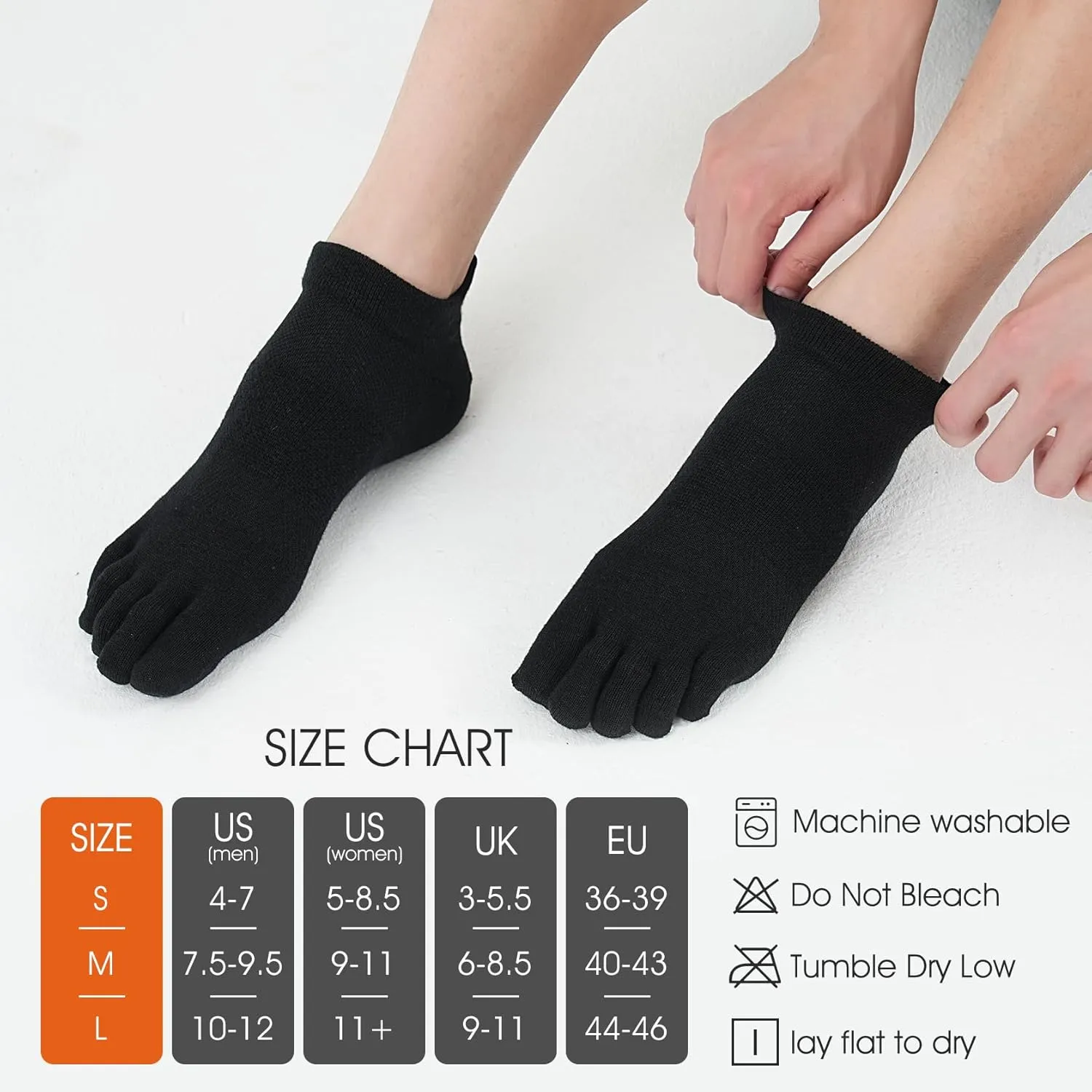Merino Wool Toe Socks for Men and Women Athletic Runing Ankle Toe Separation Socks (2-3 Pairs)