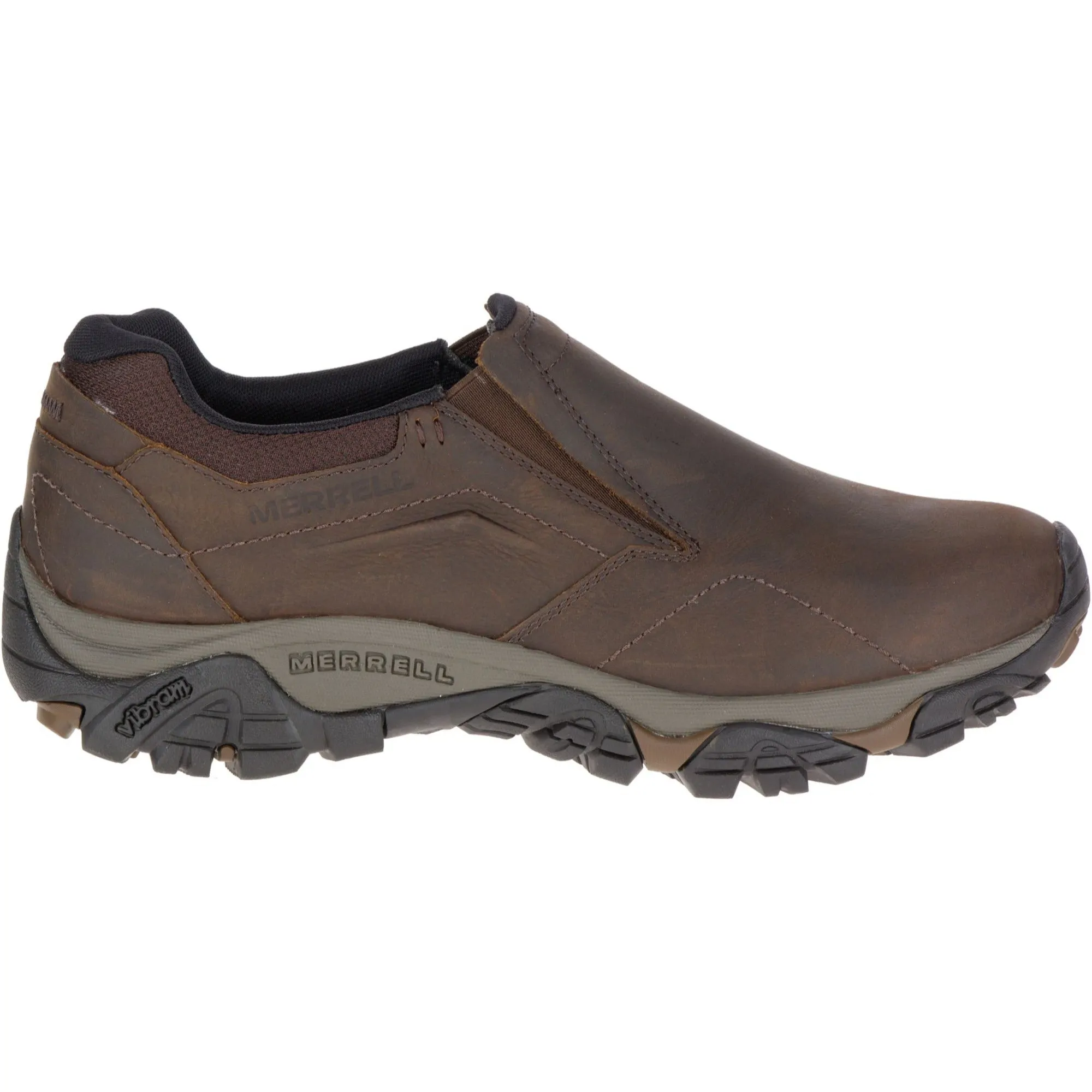 Merrell Men's Moab Adventure Moc Slip-On Shoes Dark Earth Size 9M Leather NEW