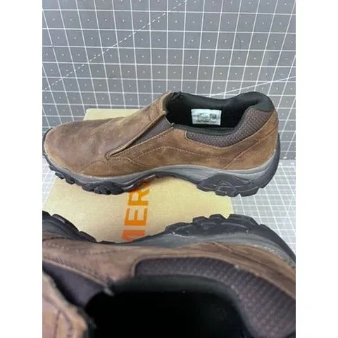 Merrell Men's Moab Adventure Moc Slip-On Shoes Dark Earth Size 9M Leather NEW