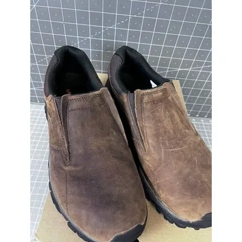 Merrell Men's Moab Adventure Moc Slip-On Shoes Dark Earth Size 9M Leather NEW
