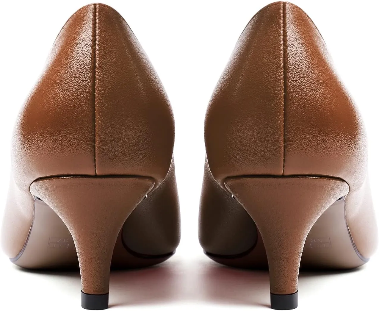 Mettesally Women's Kitten Heel Pumps Pointed Toe Mid Heels Slip On Low Stiletto Heel Party Office Dress Shoes