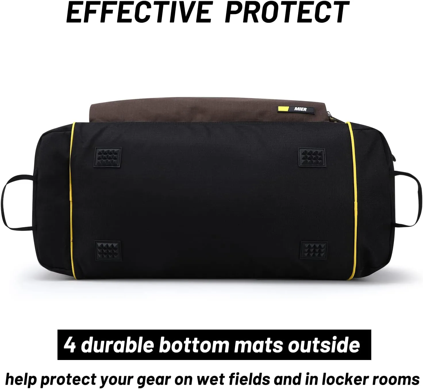 MIER Large Duffel Bag Men's Gym Bag with Shoe Compartment, 60L