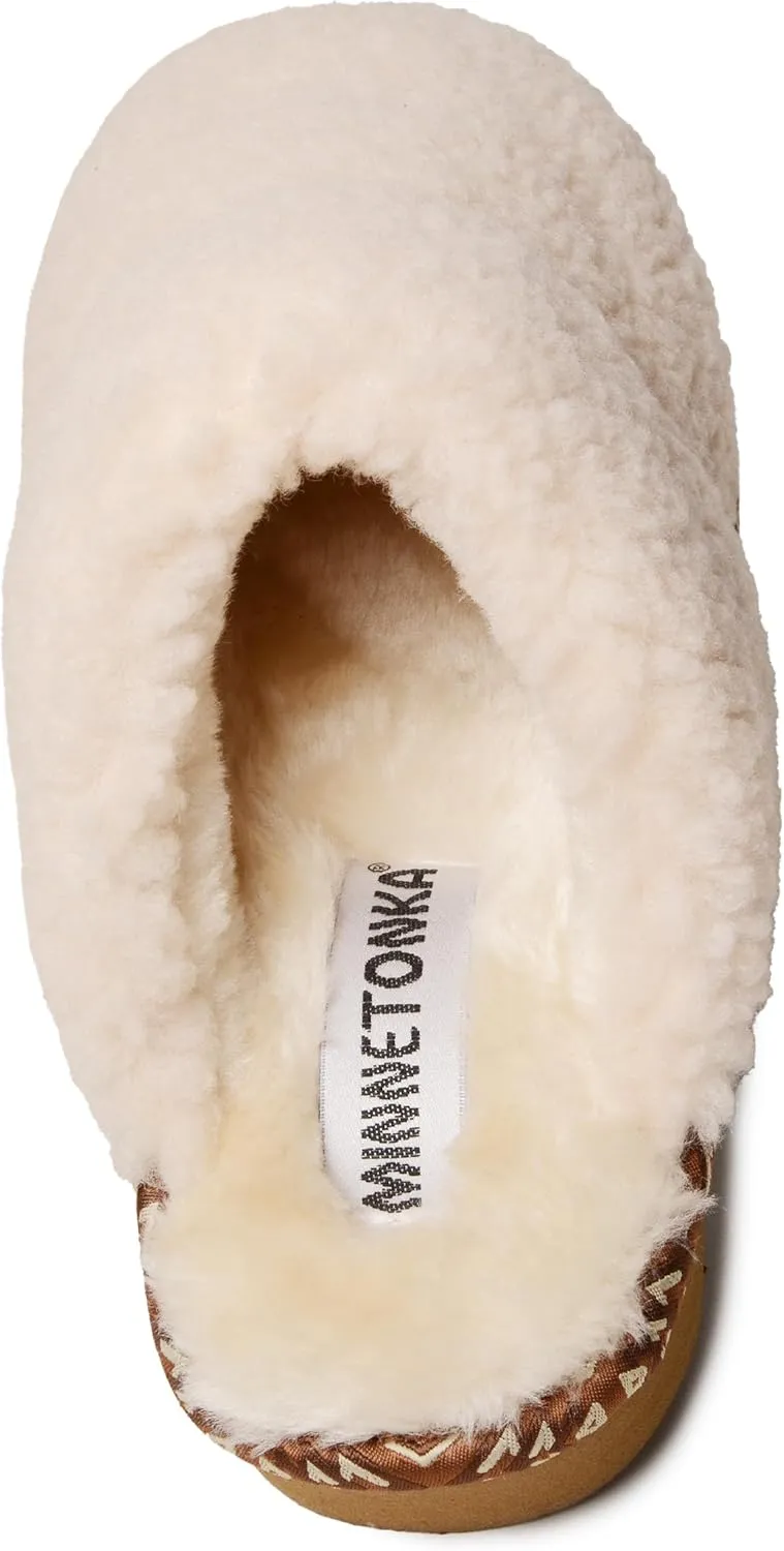 Minnetonka Cerise – Cozy Bedroom Slippers for Women with Hard Sole Design, and Slip On Clog Silhouette