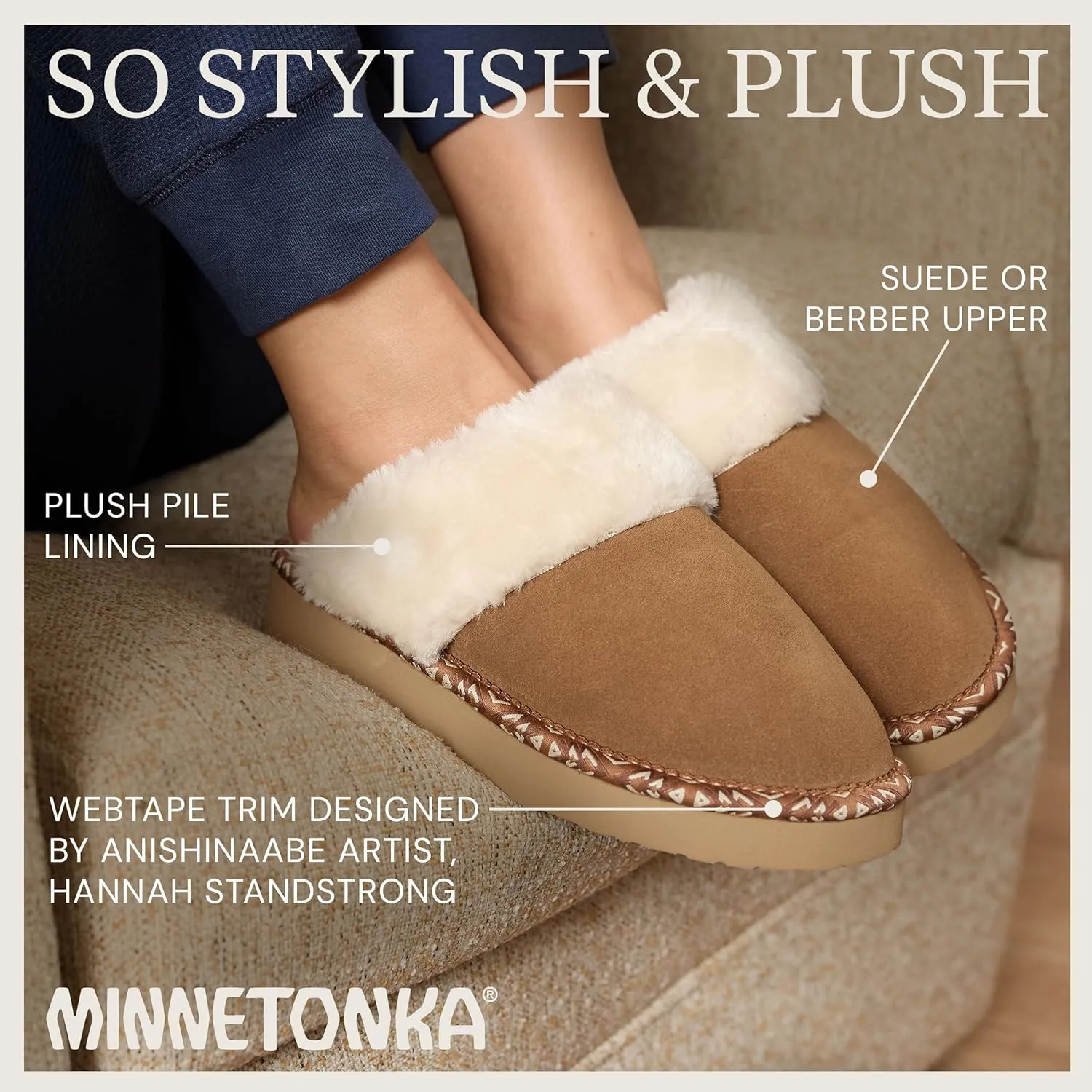 Minnetonka Cerise – Cozy Bedroom Slippers for Women with Hard Sole Design, and Slip On Clog Silhouette
