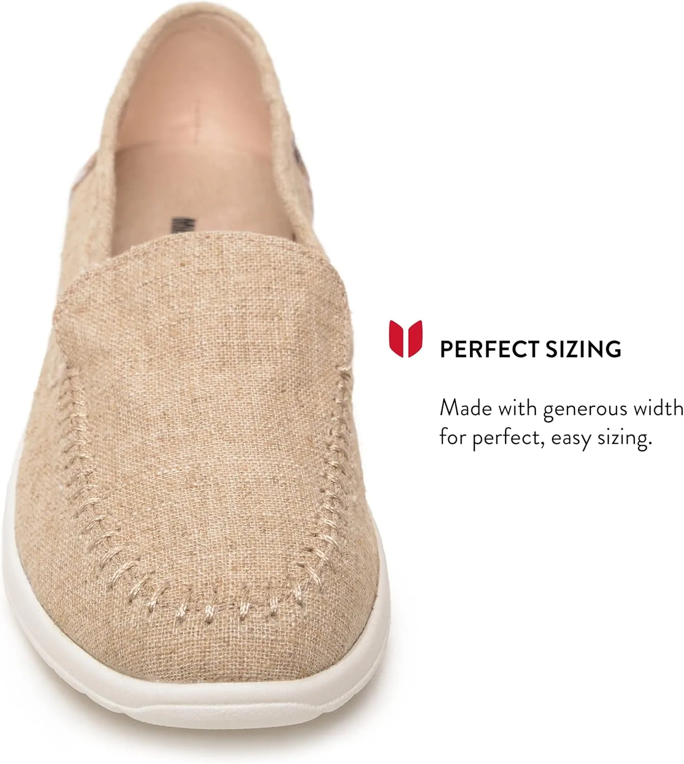 Minnetonka Discover - Women’s Woven Slip-Ons Featuring Fabric Upper, Memory Foam Insole, Easy-to-Wear Design, and EVA Rubber Outsole - Perfect for Everyday Casual Wear