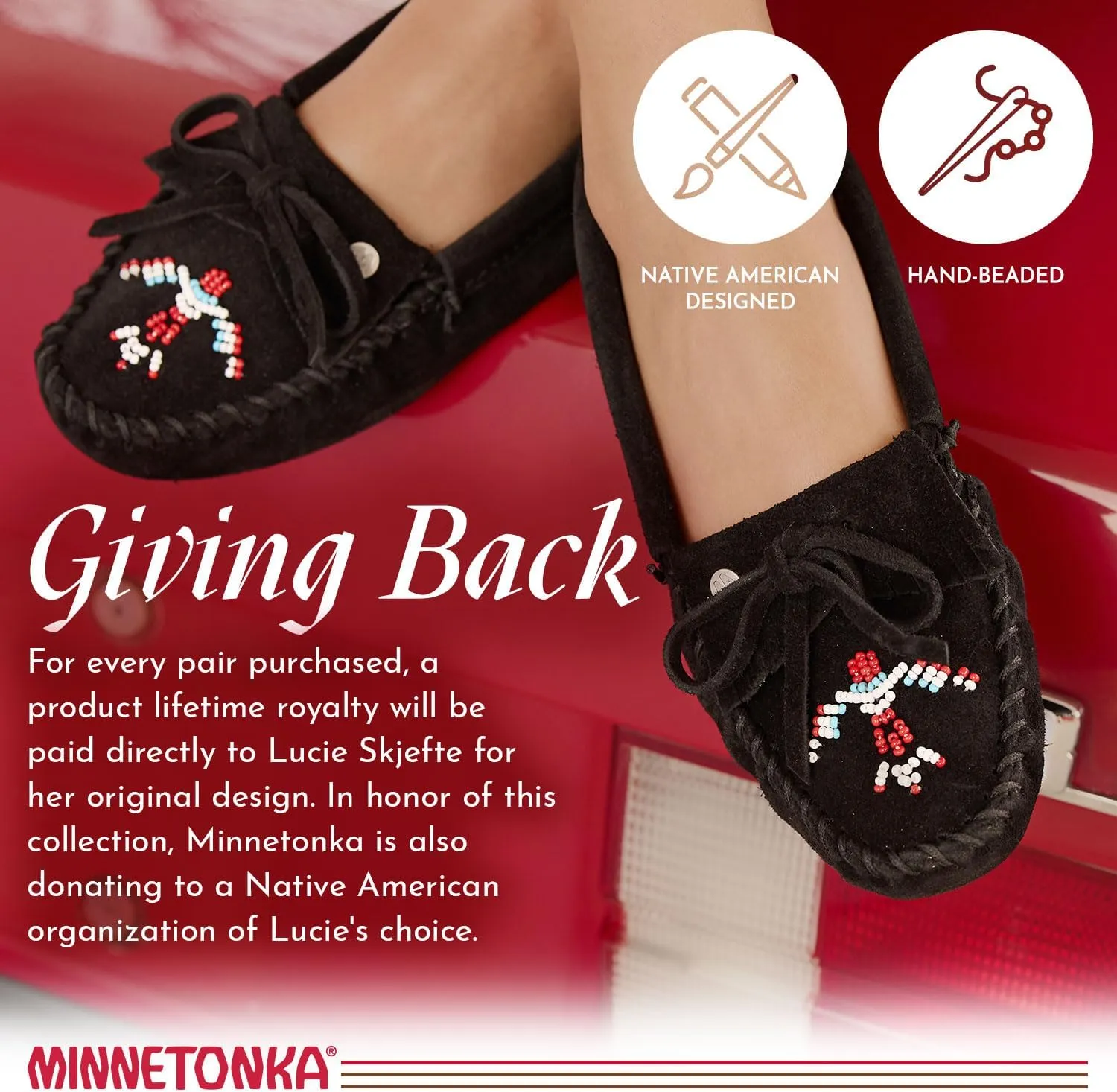 Minnetonka Women's Thunderbird Soft Leather Sole Moccasin
