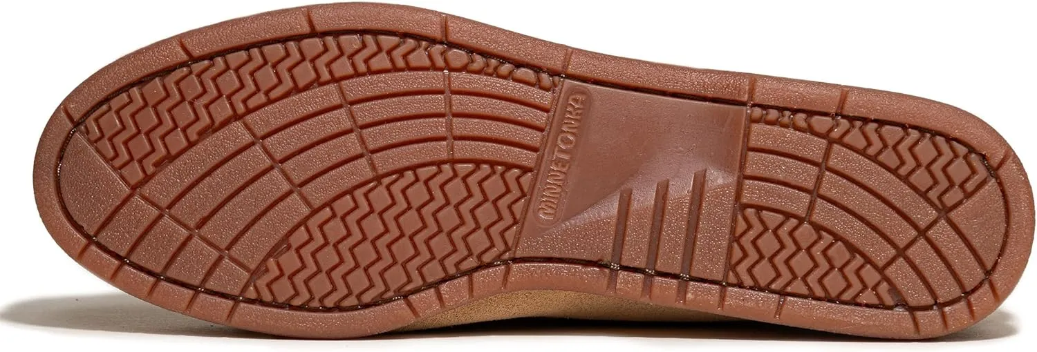 Minnetonka Women’s Tie Slip On —Moccasins for Women, Classic Leather Loafer Silhouette, Cushioned Footbed