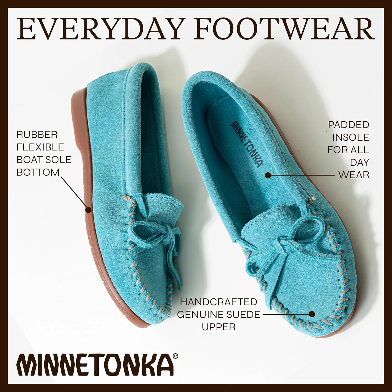 Minnetonka Women’s Tie Slip On —Moccasins for Women, Classic Leather Loafer Silhouette, Cushioned Footbed