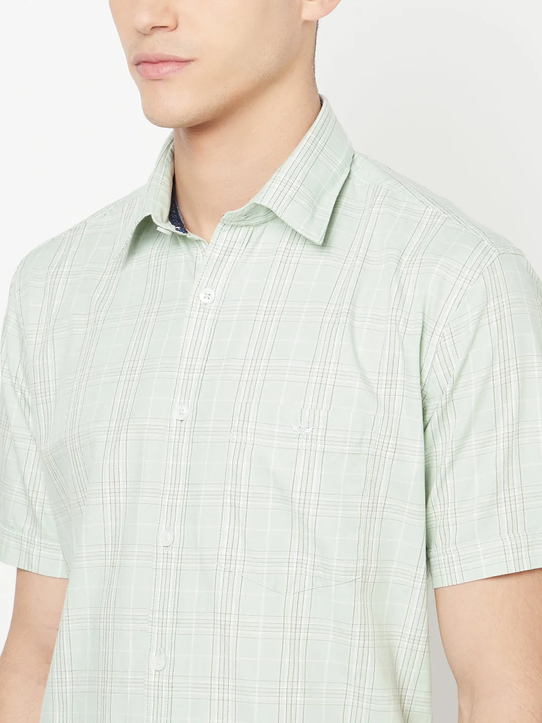 Mint Green Checked Shirt