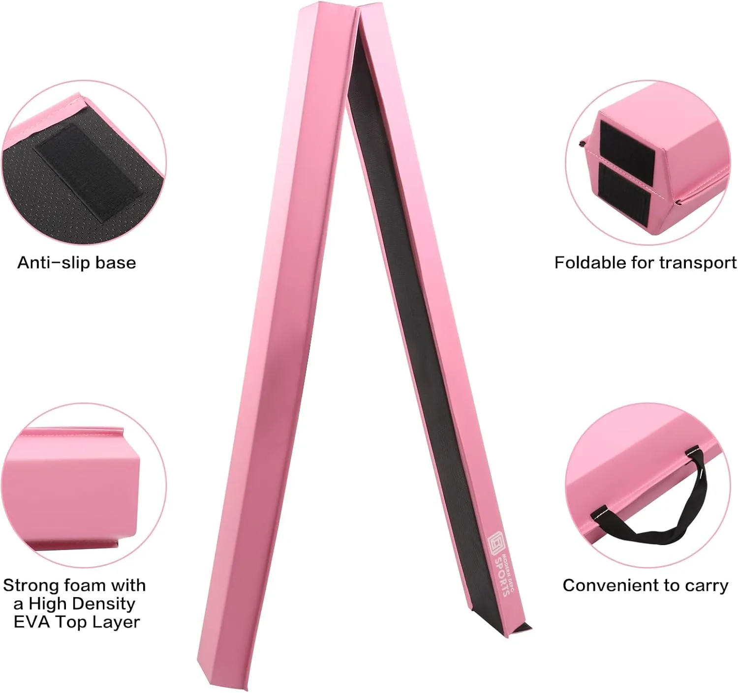Modern-Depo 6ft/8ft Gymnastics Balance Beam for Home Use, Folding Balance Beam, Anti-Slip Surface, Practice Gymnastics Equipment for Kids, Physical Therapy