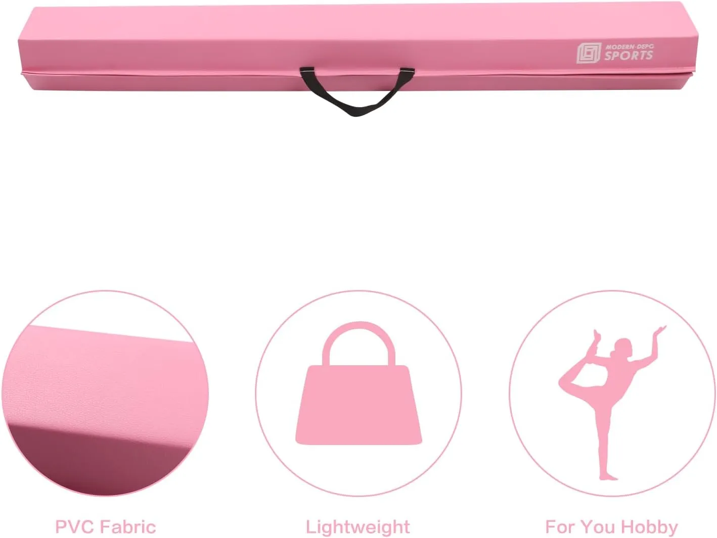 Modern-Depo 6ft/8ft Gymnastics Balance Beam for Home Use, Folding Balance Beam, Anti-Slip Surface, Practice Gymnastics Equipment for Kids, Physical Therapy