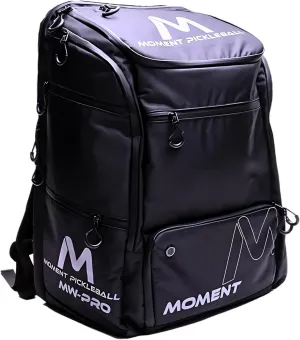 MOMENT MW-PRO Pickleball Bag | 2 Fence Hook Straps | 4 Pockets for Paddles, Balls, Shoes | Spacious Storage | Travel Ready