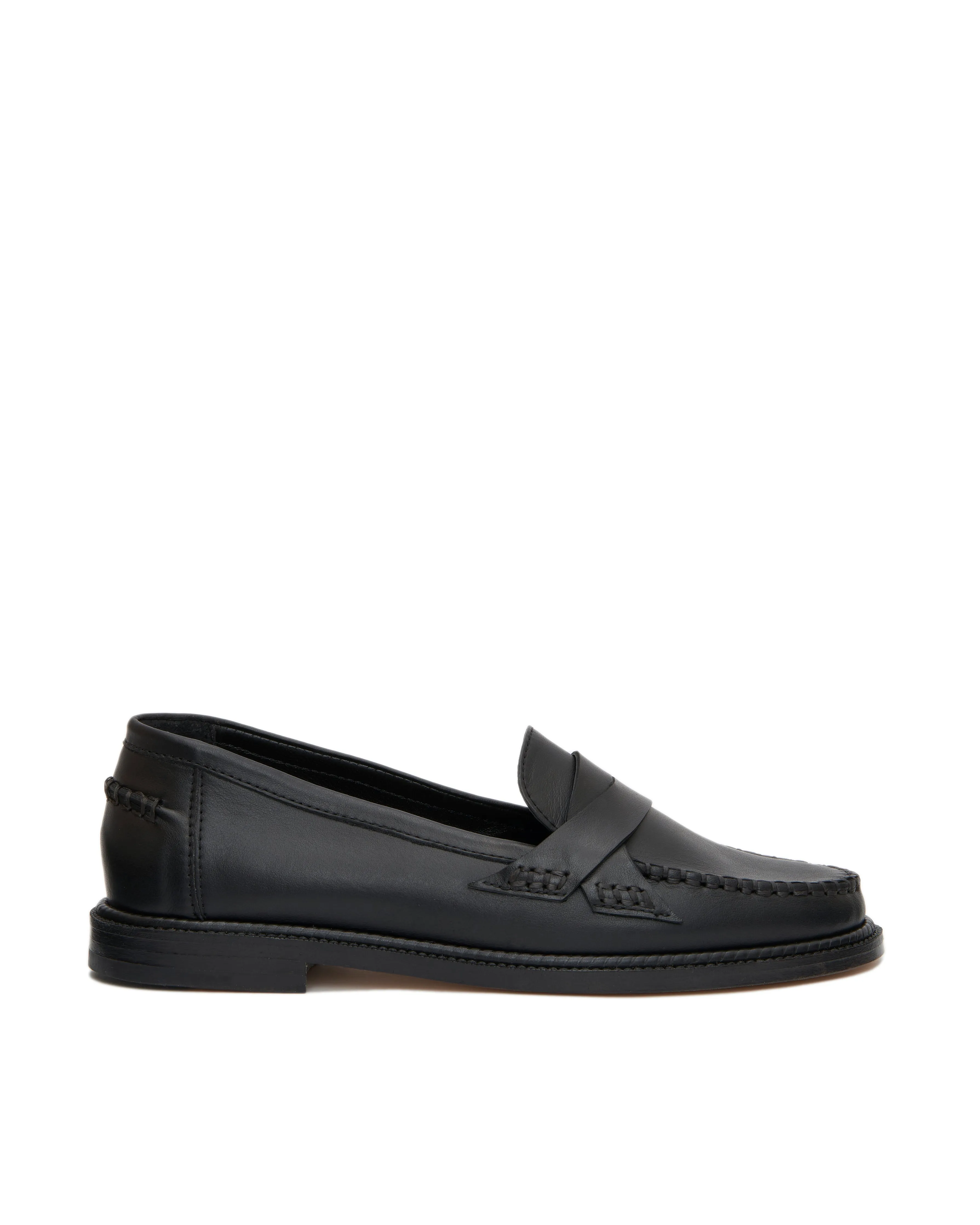 Mona Loafer, Black Leather