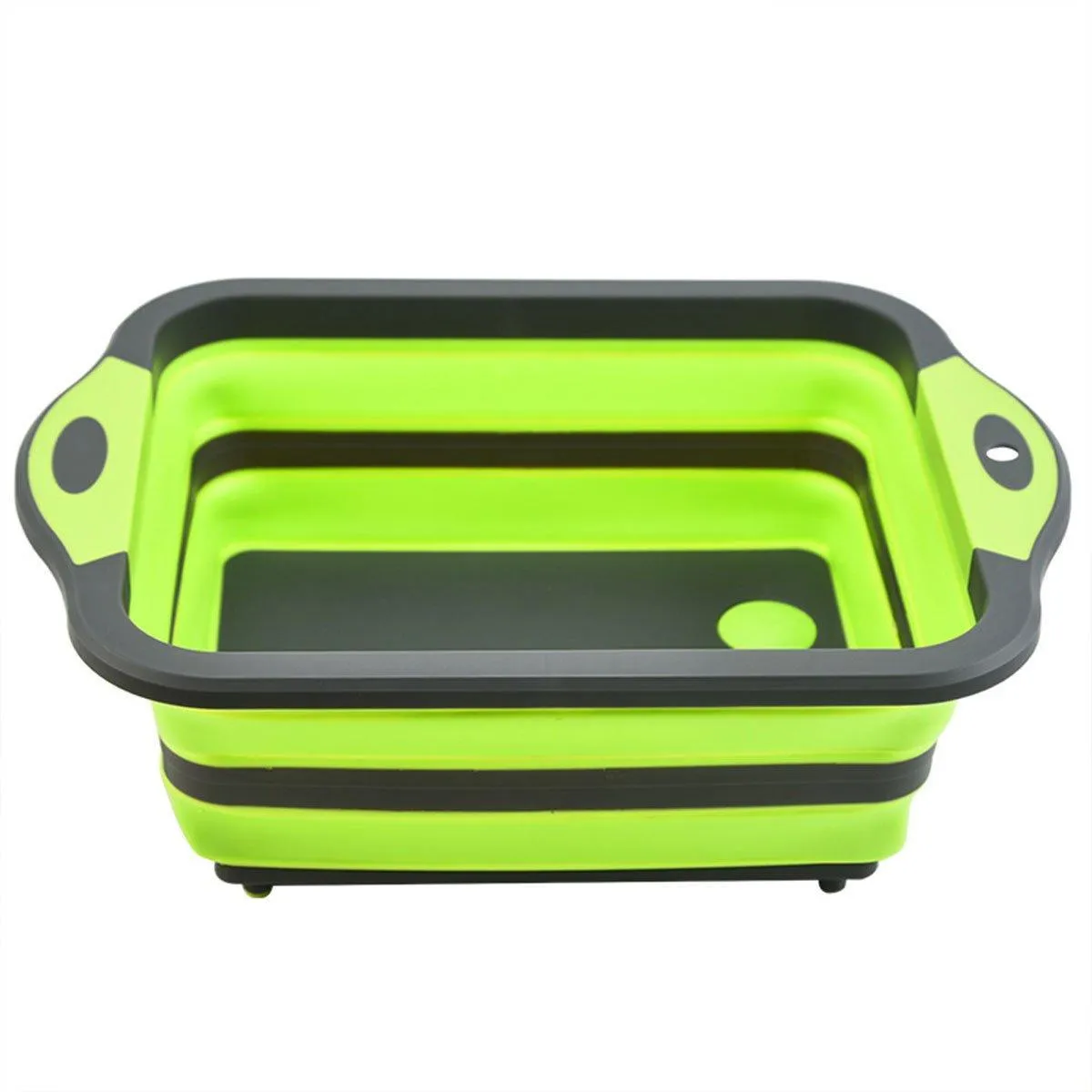 Multifunctional Plastic Sink Cutting Board Foldable Draining Basket Outdoor Dish