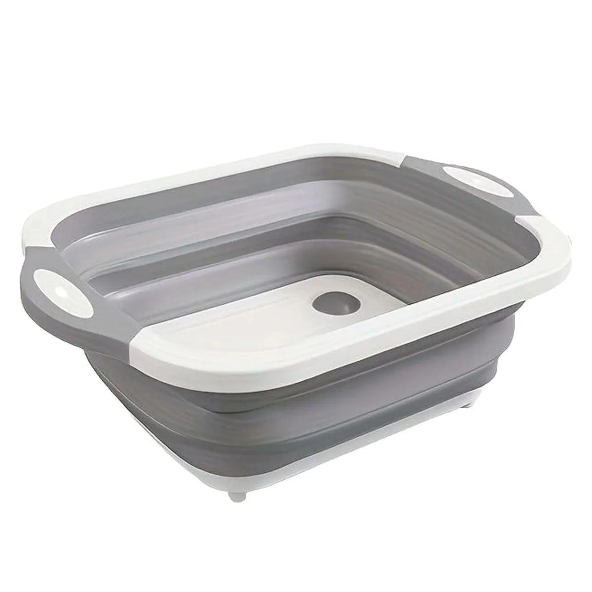 Multifunctional Plastic Sink Cutting Board Foldable Draining Basket Outdoor Dish
