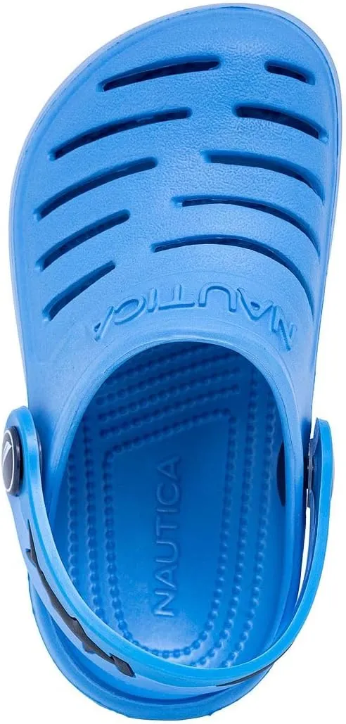 Nautica Kids Clog Sandals – Slip-On Lightweight Water Shoes with Adjustable Heel Strap – Comfortable EVA Slip-Resistant Clogs for Boys & Girls – Toddler & Youth Sizes