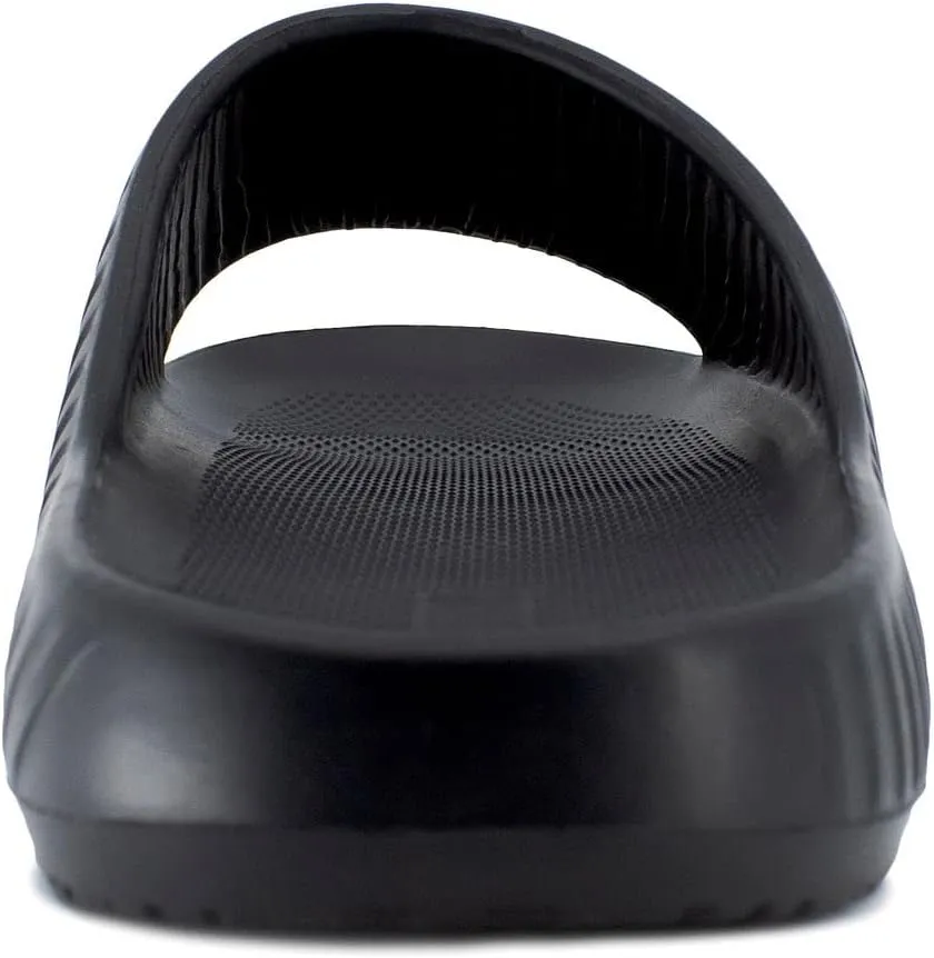 Nautica Men's Cushioned Slip-On Shower Slides – Lightweight EVA Foam Athletic Sandals for Pool, Beach, Gym, and Casual Wear
