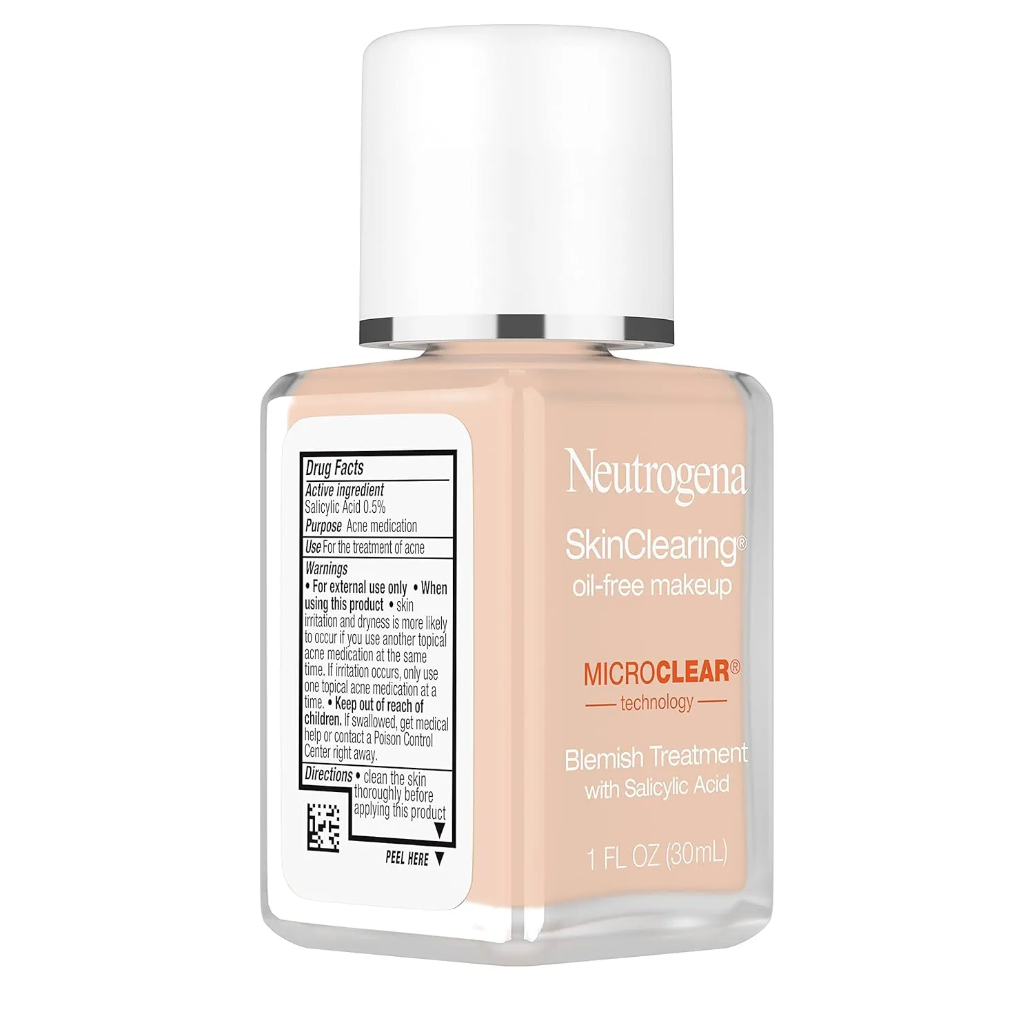 Neutrogena SkinClearing Oil-Free Makeup, Soft Beige 50, 1 Fl. Oz (Pack of 1)