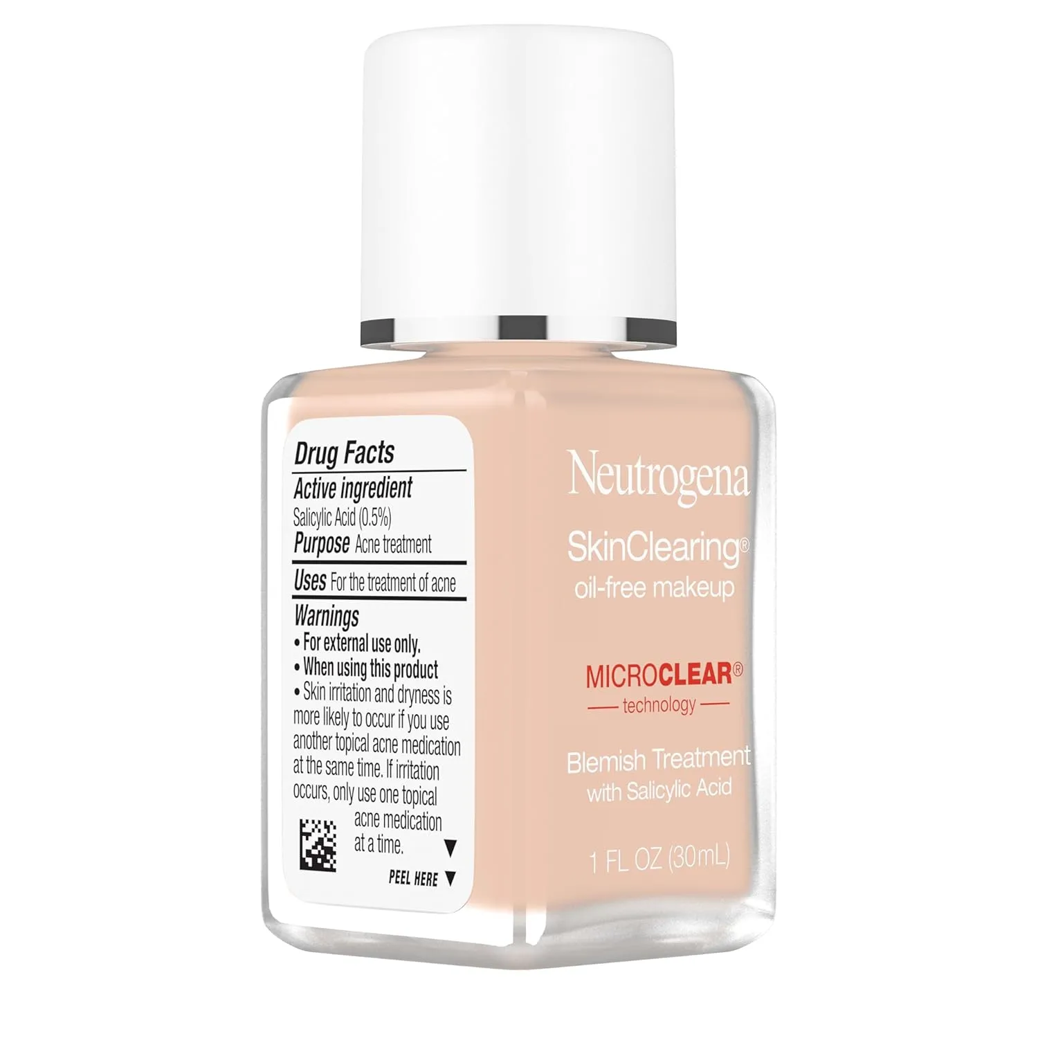 Neutrogena SkinClearing Oil-Free Makeup, Soft Beige 50, 1 Fl. Oz (Pack of 1)