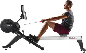 New 2023 Rowing Machine, SR550 Sole Fitness Rower, Foldable Rowing Machines for Home Use, Bluetooth, Touch Screen, Heart Monitoring, Air & Magnetic Resistance Row Machine, Rowers for at Home Exercise