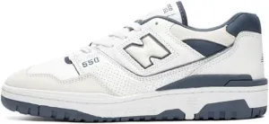 New Balance 550 Sneaker, White/Vintage Indigo, 9.5 US Women/8 US Men