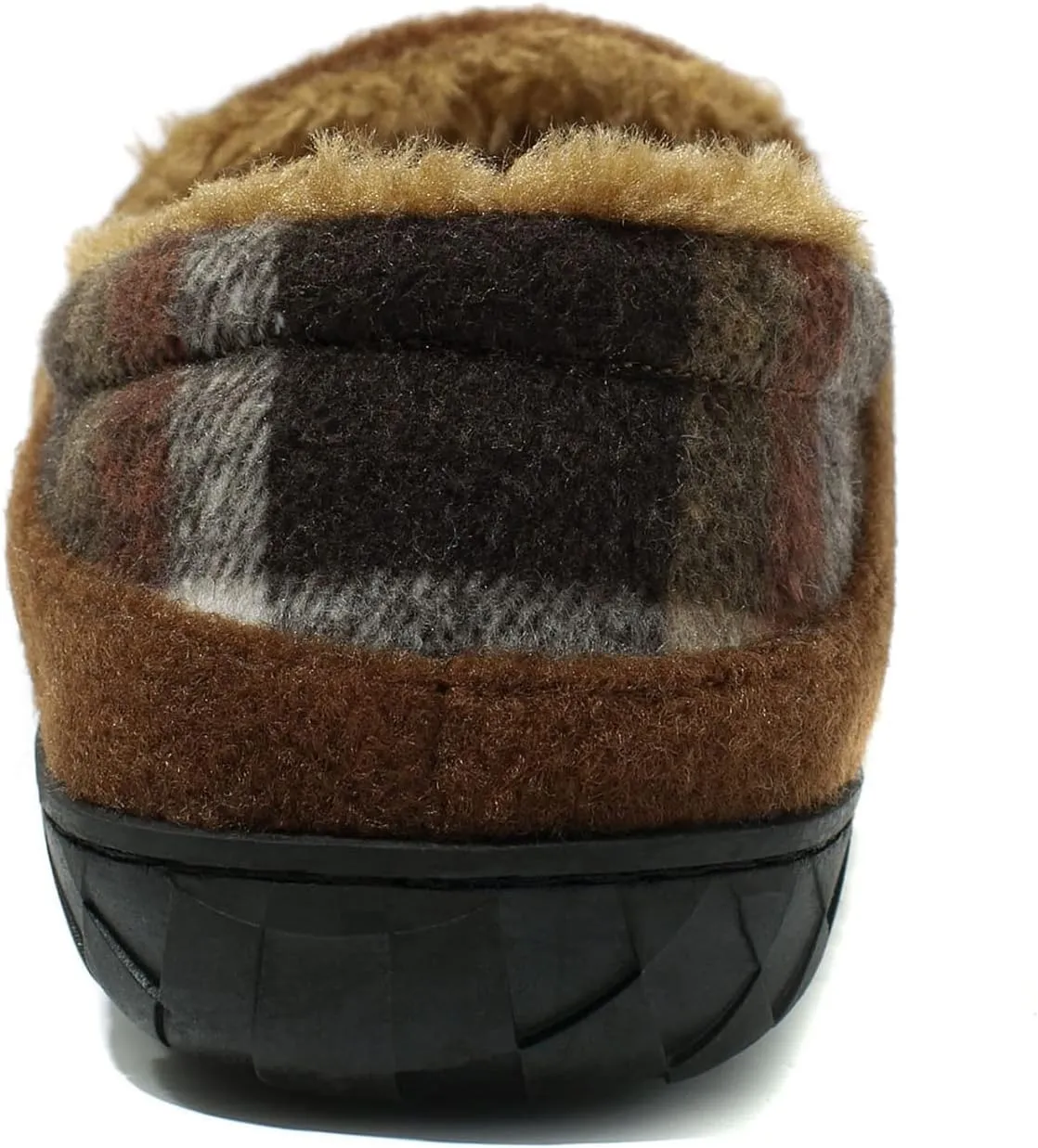 NewDenBer Men's Moccasin Slippers Warm Memory Foam Felted Wool Plush Shearling Lined Slip on Indoor Outdoor House Shoes