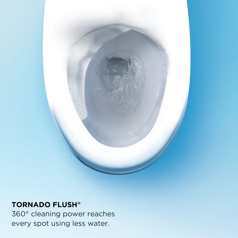 Nexus Elongated 1 gpf Two-Piece Toilet with Washlet  S500e in Cotton White