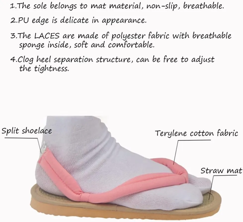 Nezuko Cosplay Clogs Kochou Clog Rengoku Geta Tanjirou Zenitsu Clog Wooden Flip Flops with Socks