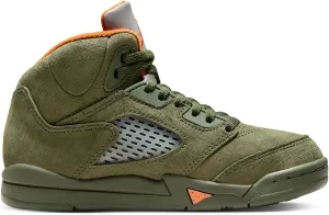Nike Preschool Air Jordan 5 Retro 'Olive' Army Olive/Solar Orange (440889 308) PS Little Kids Shoe - Size 11.5c