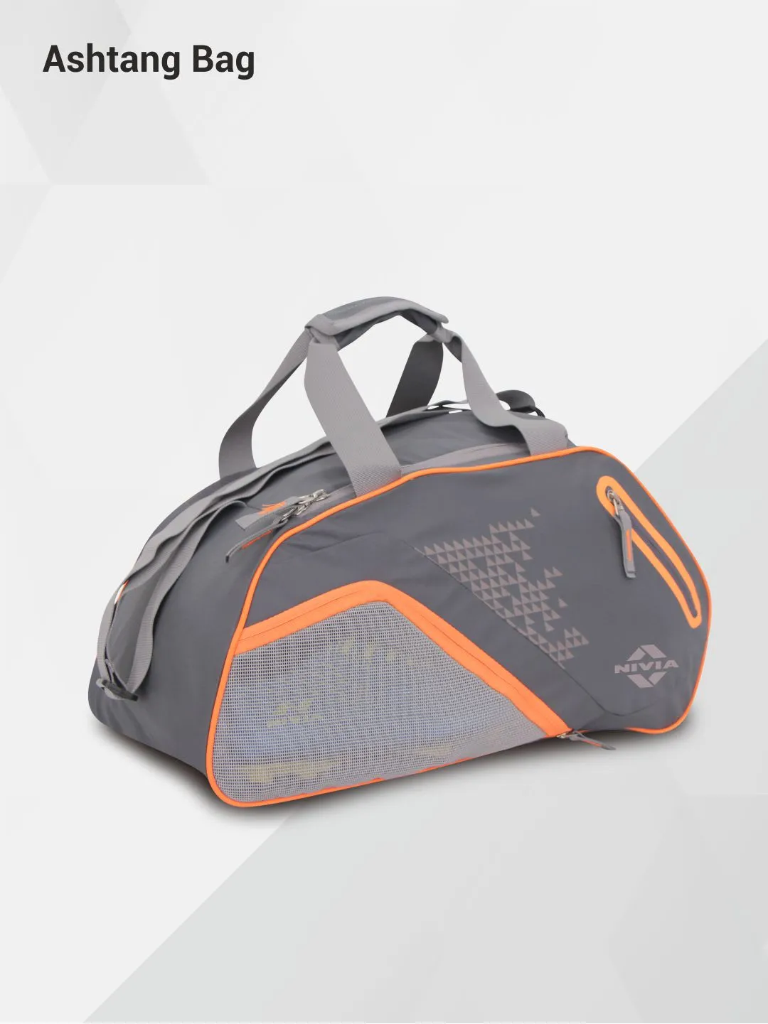 NIVIA Ashtang 28.5L Small Duffel Bag (Grey/Orange)