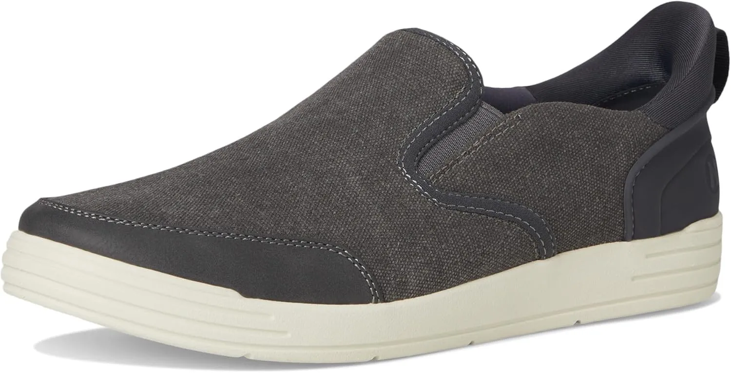 Nunn Bush Men's Kore City Walk Canvas Ez Moc Toe Slip-on Sneakers Easy Off Loafer
