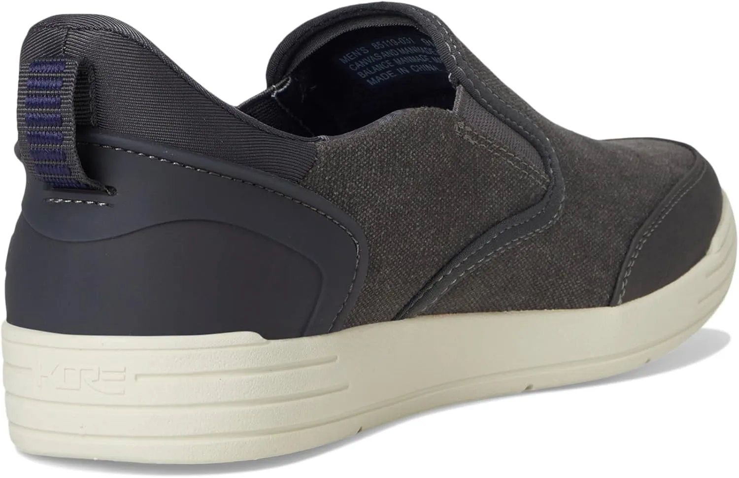 Nunn Bush Men's Kore City Walk Canvas Ez Moc Toe Slip-on Sneakers Easy Off Loafer