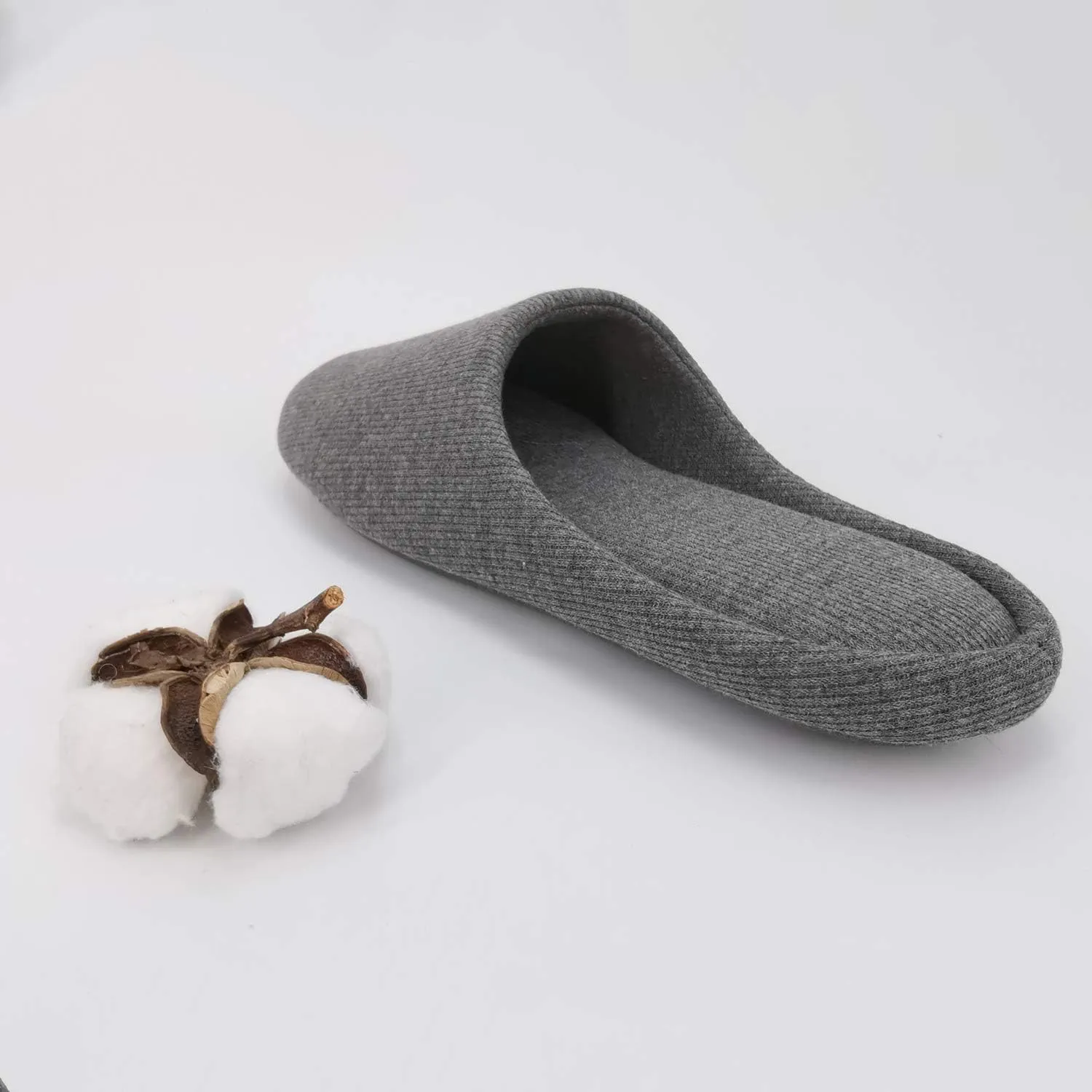 ofoot Women's Non-Slip House Slippers - Lightweight Cotton Memory Foam Indoor Slip-On, Machine Washable & Foldable Travel Design for Home, Yoga, Narrow/Wide Fit Options